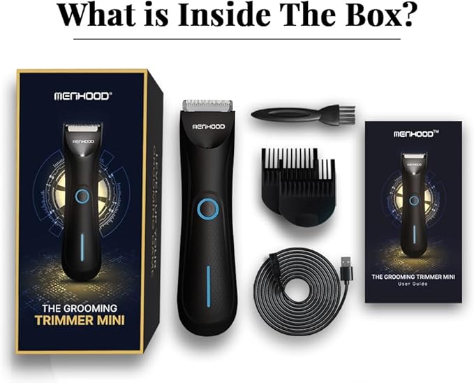 Ball Trimmer Mini – Groin & Body Shaver for Men with Skin-Friendly Ceramic Blade, IPX6 Waterproof Rating, No Snags or Cuts, 90-Minute Run Time