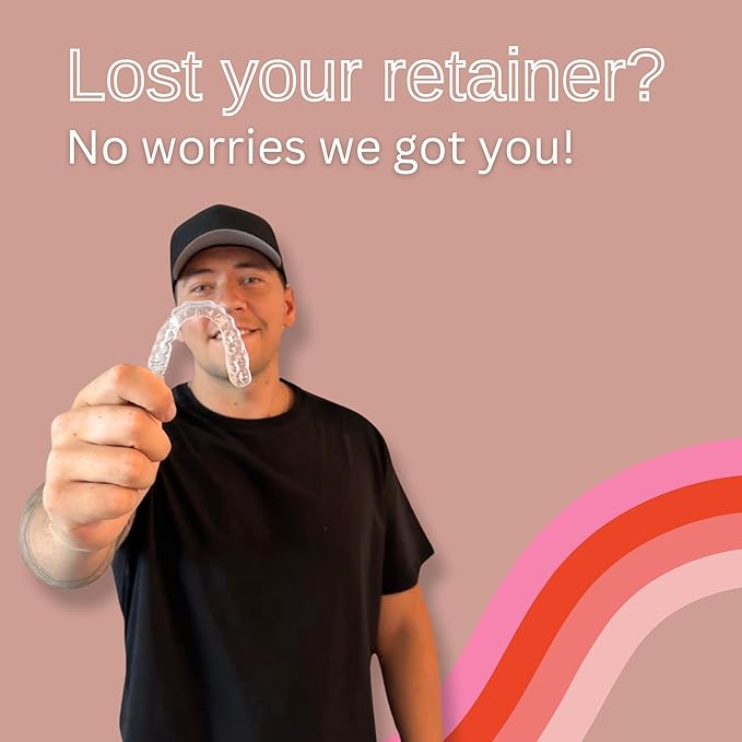 Custom Clear Dental Retainers Made in The USA Ortho Lab | at Home Kit for Perfect Custom Fit Great for Replacement Retainers Fast Turnaround Time (Upper & Lower Set)