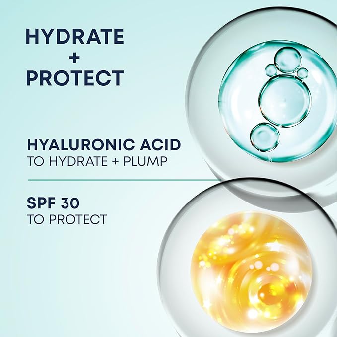 RoC Multi Correxion 1.5% Pure Hyaluronic Acid Anti Aging Daily Face Moisturizer with Broad Spectrum Sunscreen SPF 30 (1.7 oz) with Retinol Eye Cream Packette (Packaging May Vary)