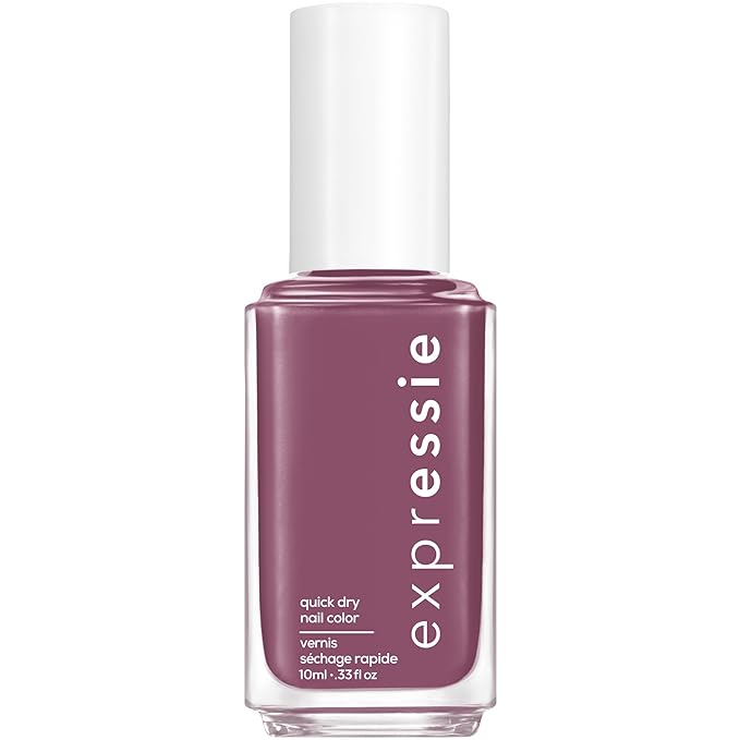 Essie expressie, Quick-Dry Nail Polish, 8-Free Vegan, Mauve Purple, Get A Mauve On, 0.33 fl oz