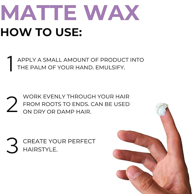 TRENDSTARTER - MATTE WAX 2oz Travel Size with Free Thickening Fiber (0.25oz) & Cream Pomade (0.25oz) Samples - Gift Box Included - Pomade Gift Set