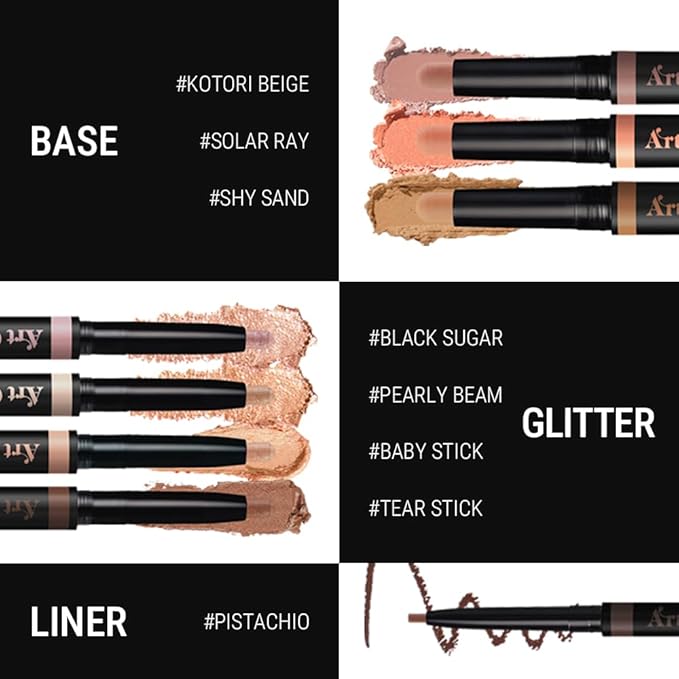 EYECROWN ARTCROQUIS STICK SHADOW, Buildable, glitter eye shadow, liner, cream [GODDESS]