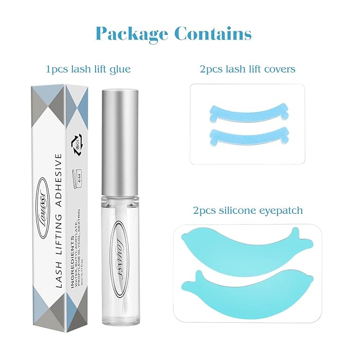 Lash Lift Tools Kit Reusable Eyelash Lifting Glue Curler Soft Pads for Lash Lamination Get Perfectly Curled Lashes