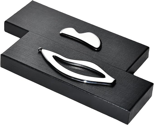 JWCASA Muscle Scraper Scar Tissue Massage Tools Foot, Neck, Knee, Leg Back Massager IASTM Tool for Physical Therapy & Plantar Fasciitis with 2 Pieces Set 14