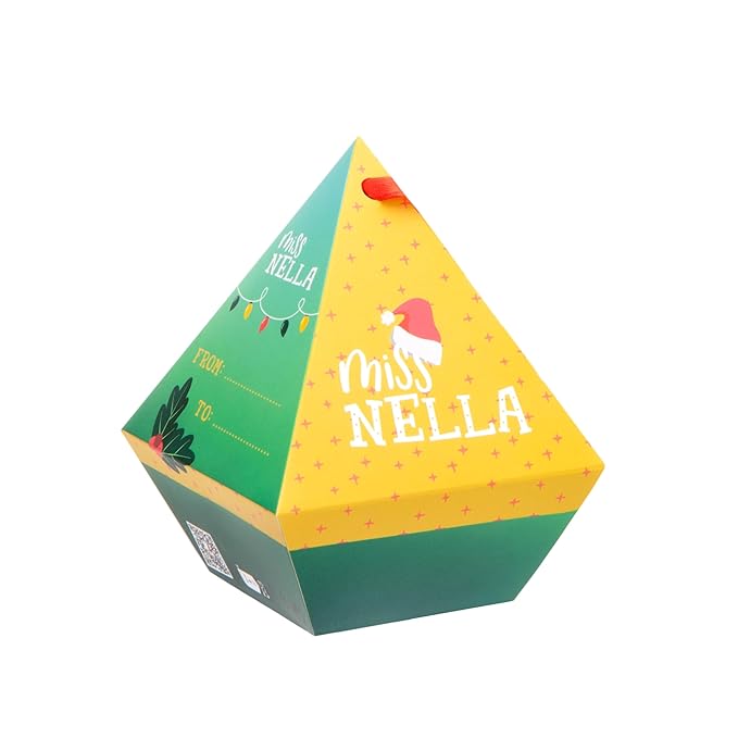 MISS NELLA Festive Dimond- Christmas Bauble Gift Set for Children, Nail Polish and Lip Gloss (2 nail polishes 1 lip balm, 3)