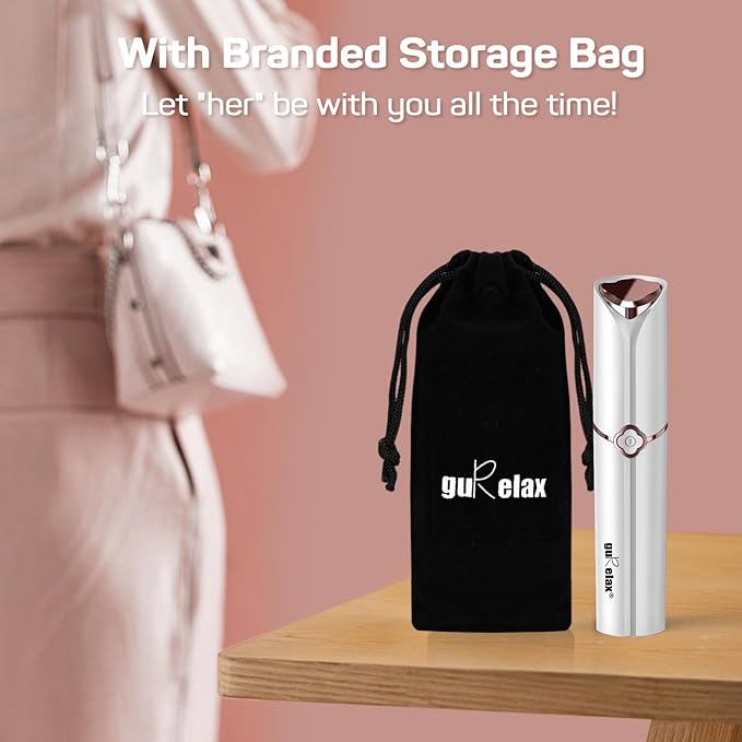 Facial Hair Remover, Upper Lip Hair Removal for Women, Electric Face Razor/Shaver, Gurelax Hair Removal Device, with a Storage Bag