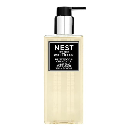 NEST New York Liquid Soap, Driftwood & Chamomile - 10 fl oz - Cleanses & Nourishes Skin - Approx. 300 Pumps Per Bottle - Gluten Free & Cruelty Free