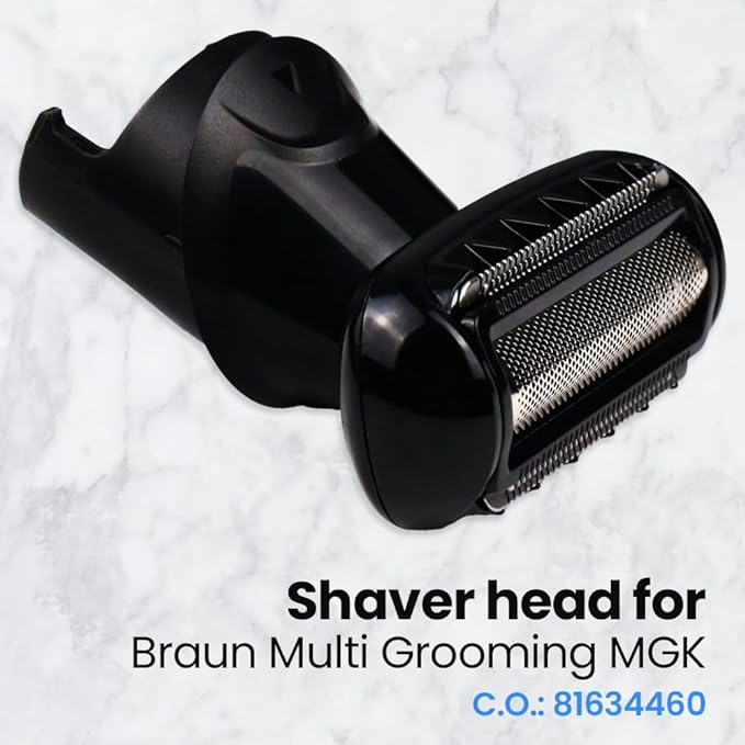 Replacement Head for Men's Electric Shaver 81634460 Compatible with Braun Multi Grooming Body Shaver MGK3080, 5515, 5541 and 5544