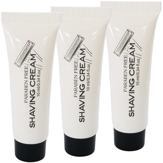 Pack of 48 Disposable Shaving Cream 10g/10ml/0.34fl.oz in Bulk Individually Wrapped Travel Size Hotel Toiletries Amenities