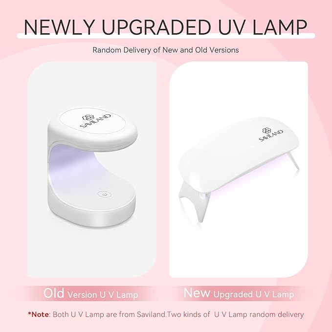 Saviland Acrylic Nail Kit for Beginners with Everything - Acrylic Powder and Liquid Set Gel Nail Polish Acrylic Nail Brush Practice Finger U V Light, Full Acrylic Nail Kit for Home DIY Nail Salon