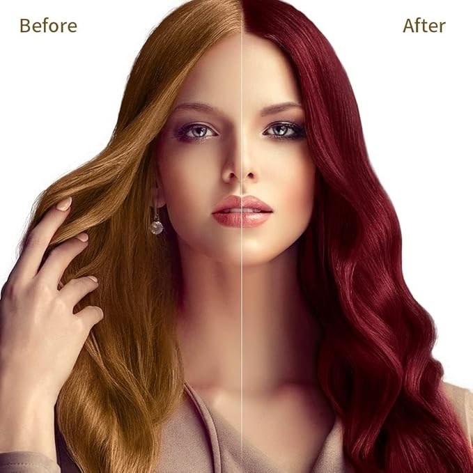 Ivnil Dark Burgundy Hair Dye Shampoo for Women Hair Color Shampoo Gray Hair For Men- 100% Gray Coverage - Herbal Ingredients 3 in 1 Hair Dye 500ml