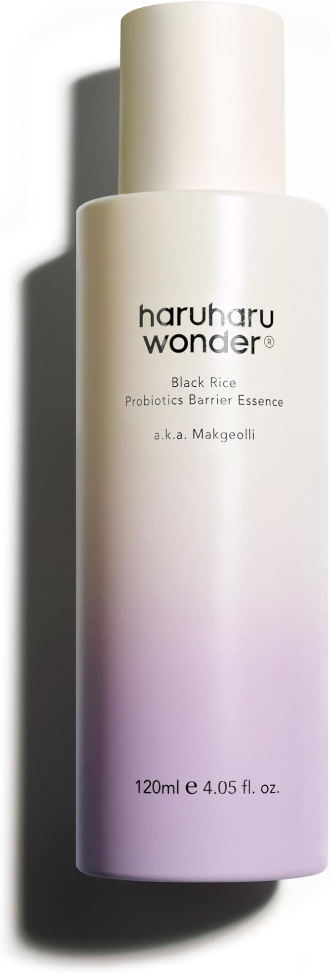 haruharu Wonder Black Rice Probiotics Barrier Essence 4.05 fl. oz., Essence Toner to Strengthen Skin Barrier with Ceramides, Fermented Ingredients, Milky Essence, Moisturizing, Plumping