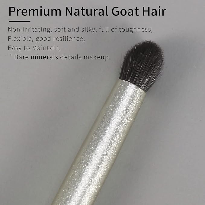 Natural Goat Hair Eye Shadow Brush, Small Blending Eyeshadow Brush, Eye Shadow Blending Brush, Eye Blending Brush, Small Nose Contour Brush, Eyeshadow Blending Brush, Single Eye Makeup Brush.