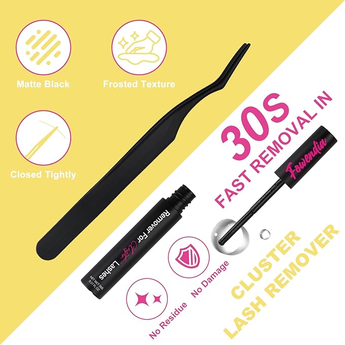 Manga Lash Clusters Kit 8-14mm Fairy Eyelash Clusters DIY Lash Extension Kit Waterproof Anime Lashes Ultra-Thin Invisible Band 0.3mm Individual Cluster Eyelash Extensions, Wanna Be Short-Kit