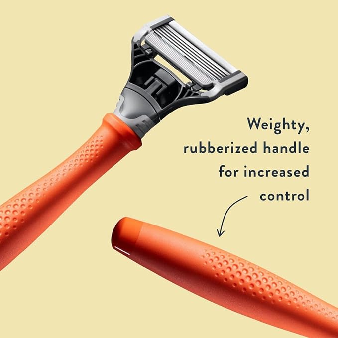Harry's Razor for Men - Razor Handle and Razor Blade Cartridge - Shaving Gift Set for Him - Orange