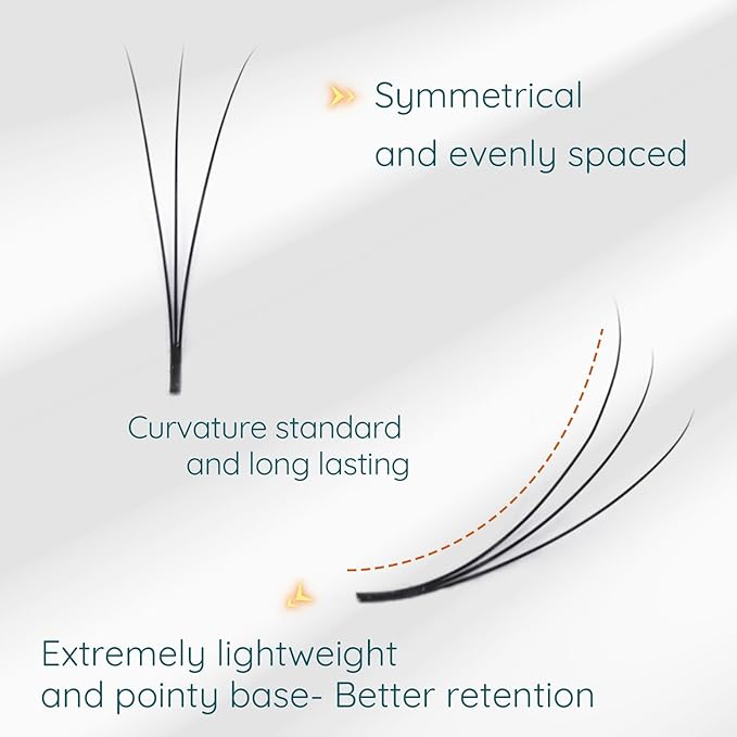 Obeyalash Lash Extension Premade Fans 600 Pcs Loose Fans Handmade Short Stem 3D Pomade Lash Fans 0.07mm C Curl Volume Lash Extensions 12mm Pre Made Fans Lash Extensions(3D-0.07C-12MM)