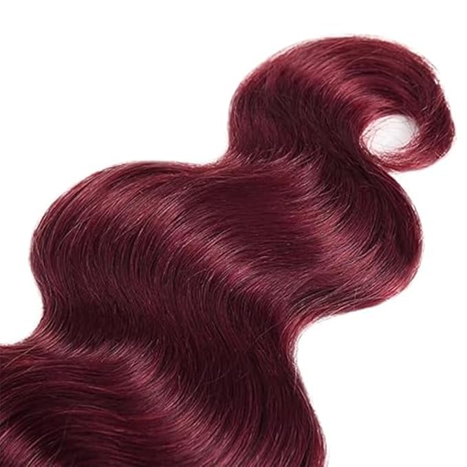 Burgundy Body Wave Bundles Human Hair Color 99j Body Wave Bundles Wine Red Brazilian Human Hair Wet and Wavy Soft Silky for Black Woman 12 12 12 Inch