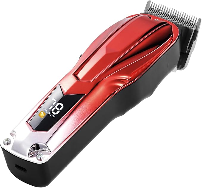 VEVOR Professional Hair Clipper for Men, Cordless Barber Clipper with 6800RPM Brushless Motor & LED Display, Men's Hair Cutting Grooming Kit with 8 Guide Combs for Home Barber, Ideal Gift for Husband