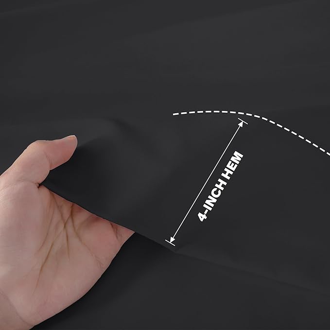 Lavisun Flat Sheets 2 Pack,Hotel Quality Flat Bed Sheets,Brushed Microfiber Bed Sheets, Bulk Sheets for Massage, Home, Dorm (Black,Queen)