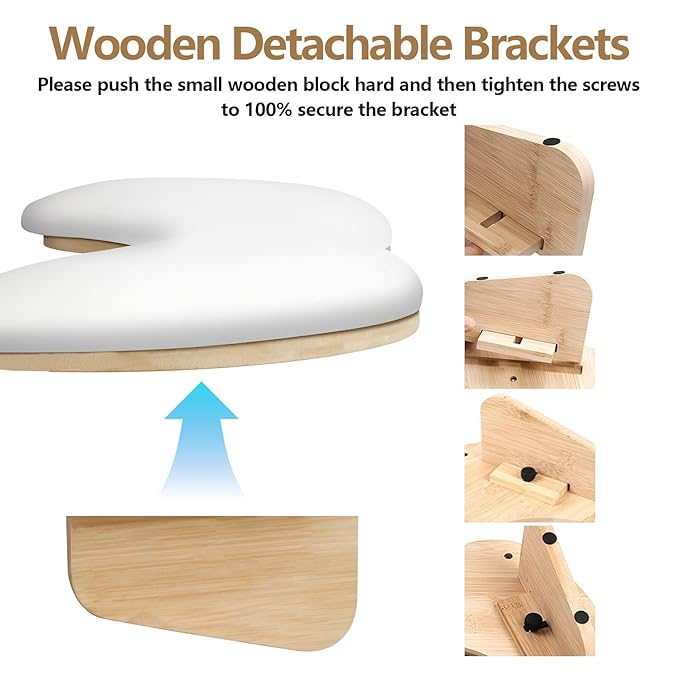 Arm Rest for Nails Tech，U-shaped Manicure Nail Arm Rest Stand with Detachable Brackets Microfiber PU Leather Manicure Pillow Big Nail Hand Rest Cushion Suitable for Salon and Home (White)