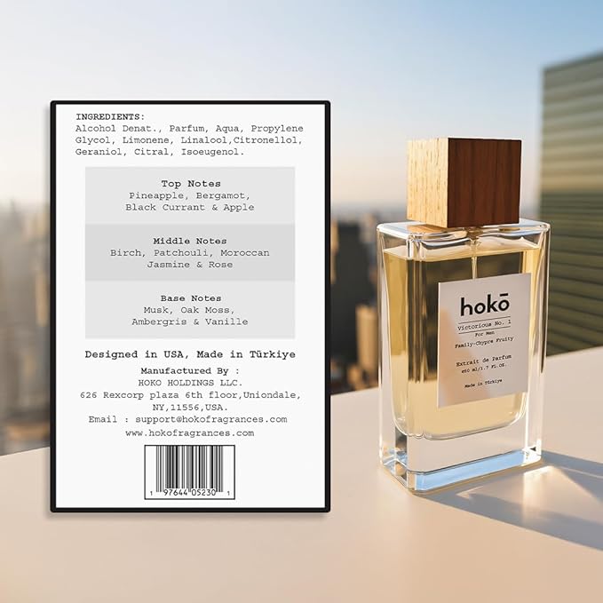 HOKO Victorious No. 1 – Premium Impression of Creed Aventus | Extrait de Parfum, 1.7 Oz | Pineapple, Bergamot, Oakmoss & Musk | Long-Lasting Inspired Mens Cologne | Vegan, Paraben Free & Skin Safe