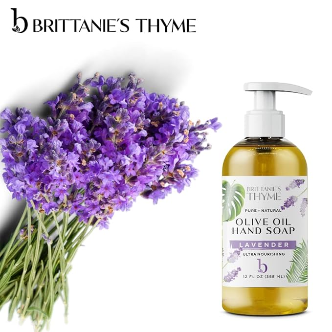 Brittanie’s Pure Castile Liquid Soap Refill, Lavender, 12 Ounce 3 Pack | Dish Soap, Hair & Body, Home, Gentle and Pure, Made with Natural Luxurious Oils, Vegan & Gluten Free Non-GMO