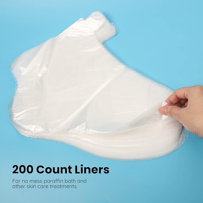 Segbeauty Paraffin Wax Liners for Foot, 200pcs Larger & Thicker Paraffin Foot Bags, Plastic Paraffin Bath Socks Hot Wax thera-py Bath Booties Covers for SPA Wax treat-ment Paraffin Wax Machine