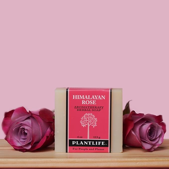 Plantlife Himalayan Rose Bar Soap - Moisturizing and Soothing Soap for Your Skin - Hand Crafted Using Plant-Based Ingredients - Made in California 4 oz Bar