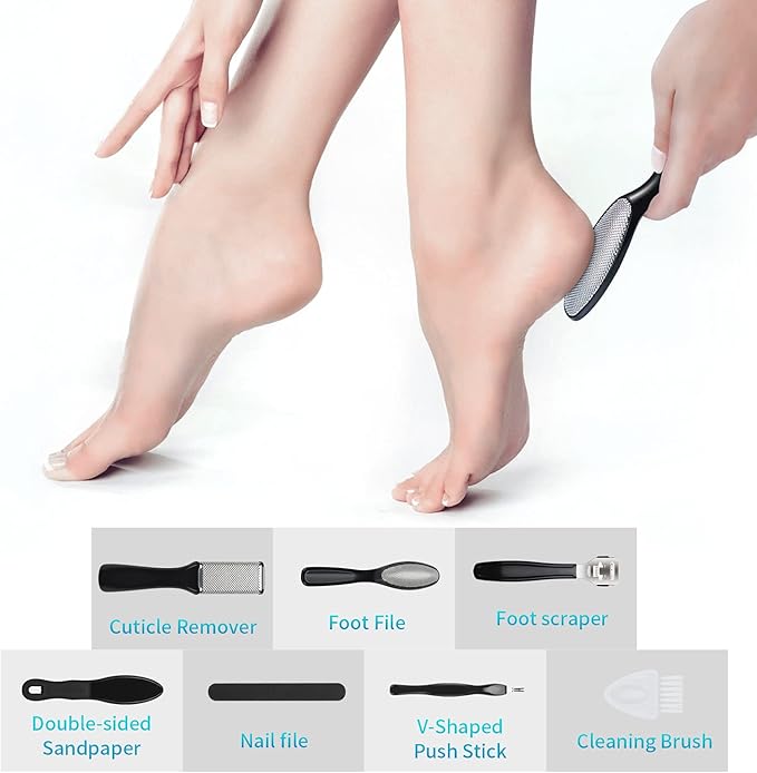 Electric Foot Callus Remover with Vacuum,AMPK Professional Pedicure Tools Kit Foot File Scraper,Waterproof Callus Remover Kit with 3Heads,2Speed,Battery Display for Callused Dead Hard Cracked Dry Skin