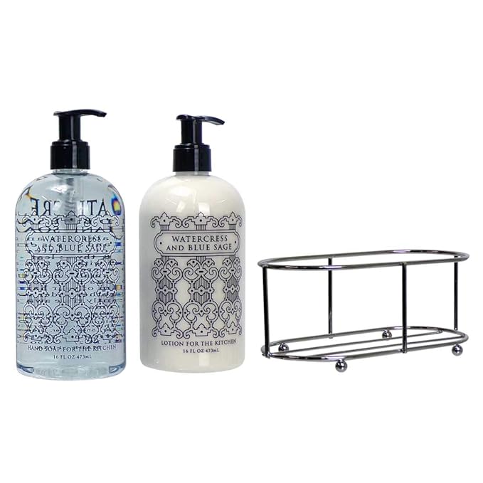 3 Pc Set - Watercress and Blue Sage Duo in Caddy