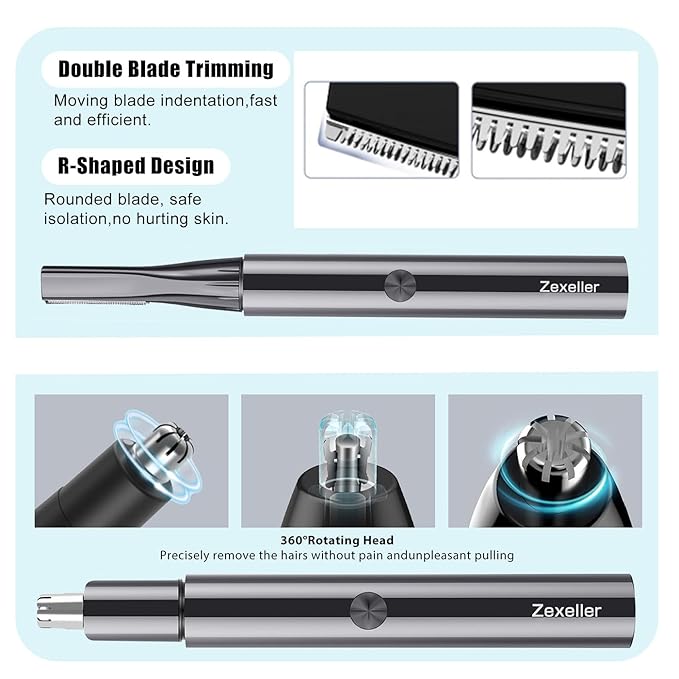 Nose & Eyebrow Trimmer,Eyebrow Trimmer Kit, Eyebrow Grooming Set,Eyebrow Grooming Scissors, Electric Eyebrow Razor, 9 in 1 Eyebrow Scissors, Tweezer, Eyebrow Razor, Shaping Scissors & Brush