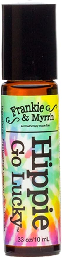 Frankie & Myrrh Hippie Go Lucky | Patchouli Grapefruit Essential Oil Roll-On Natural Cologne/Perfume | Aromatherapy Roller for Energy and Relaxation