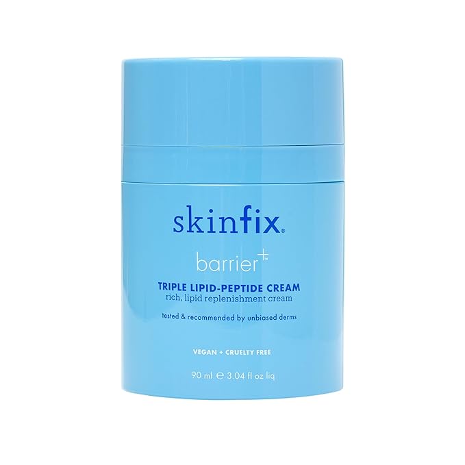 Skinfix Barrier+ Triple Lipid-Peptide Cream: Enriched with Lipids, Peptides, Hyaluronic Acid, and Shea Butter for Brightening, Firming, and Plumping, 3 oz