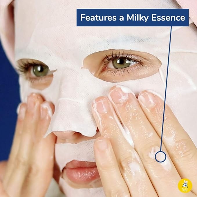 FACETORY FaceMasks Mask Skin Care – MOON VELVET Face Masks Skin Care with Sodium Hyaluronate & Shea Butter | Face Mask Spa Moisturizing Treatment (10 Pack)