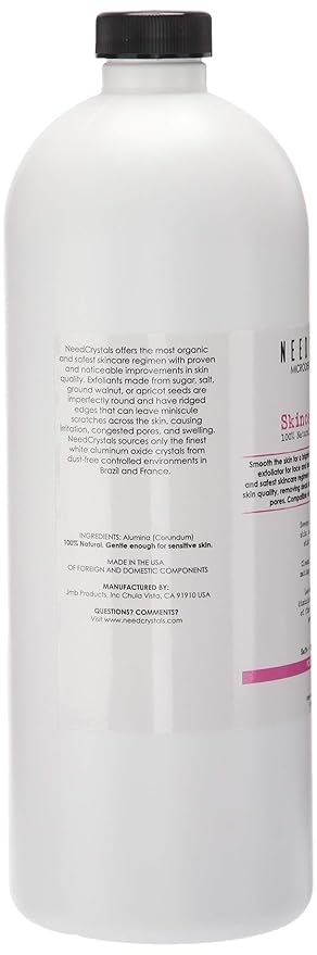 NeedCrystals Microdermabrasion Crystals for Machines, All-Natural Facial Exfoliating Treatment for Dull or Dry Skin, Wrinkles, Blemishes, Scars & More (4 lb, 100 Grit)