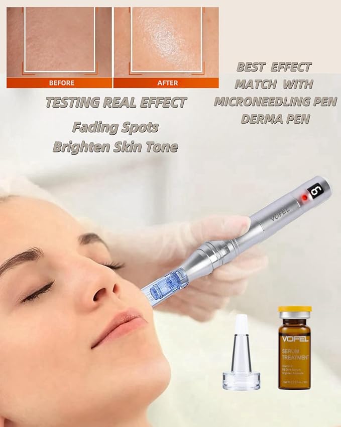 Vitamin C Serum for Face Hyaluronic Acid Serum Anti Aging Moisturizer 0.35 oz 4 Vials Facial Serums BB Glow Starter Kit (4pc new vc kit)