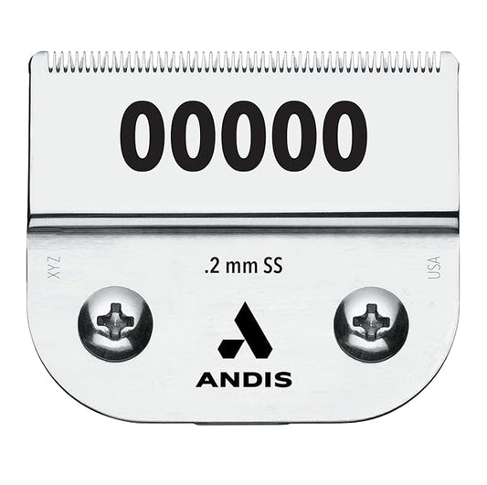 Andis 64740 Ultra Edge Detachable Clipper Blade – Infused with Carbon Steel, Extends Edge Life, Deep Cutting of Bulky Hairs with Closed Cutting Technique – 0.2mm Cut Length, Chrome