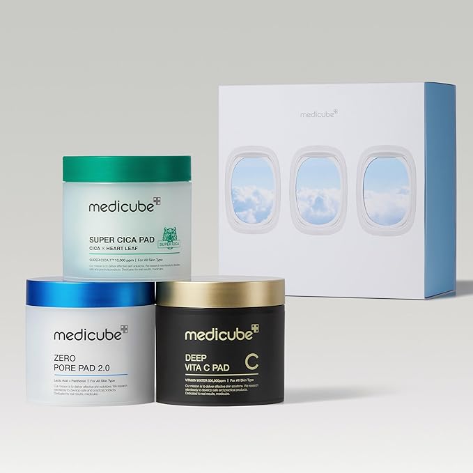 medicube Toner Pads Gift Set | Korean Skincare | Gifts for mom | Mother's Day Gifts | for exfoliating & Hydrating, 210 Counts