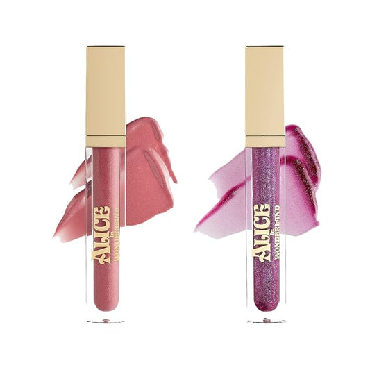 Sigma Beauty and Disney Lip Set - Alice in Wonderland Lip Gloss and Lip Creme- Hydrating Lip Creme and Layerable Lip Tint - Nonsticky, Cruelty Free, Vegan Lip Gloss and Lip Cream