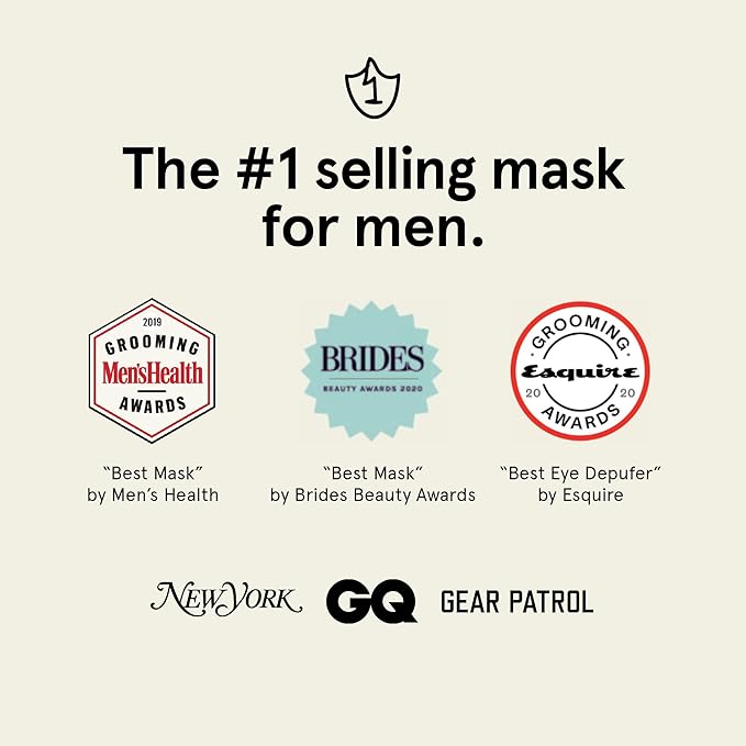 BRO MASK: Korean Face Mask for Men | 2 Pc. Hydrating Anti Aging Sheet Masks Contains Vitamin C, Vitamin E, Hyaluronic Acid, Hydrolyzed Collagen for Face Care & Acne Treatment (4 Pack)