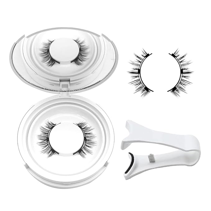 Ginani Magnetic Lashes,Ginani Magnetic Lashes Kit,Magnet Eyelashes with applicator Natural Look,Reusable No Glue Needed Soft Eyelashes Kit(Natural)