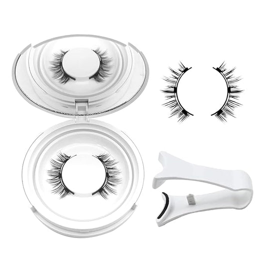 Ginani Magnetic Lashes,Ginani Magnetic Lashes Kit,Magnet Eyelashes with applicator Natural Look,Reusable No Glue Needed Soft Eyelashes Kit(Natural)