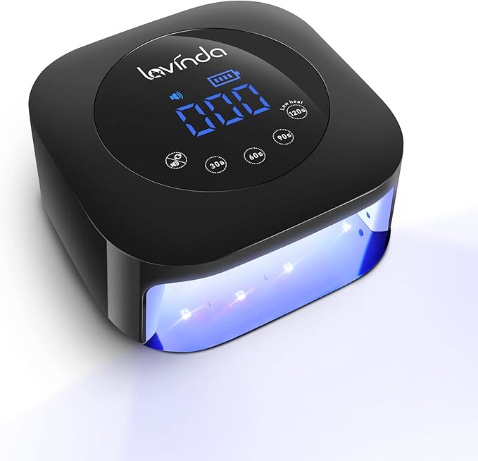 Lavinda Professional Nail Drill Machine, Electric Nail Drill Kit for Acrylic Gel Nails & UV Nail Lamp 54W Rechargeable Nail Dryer