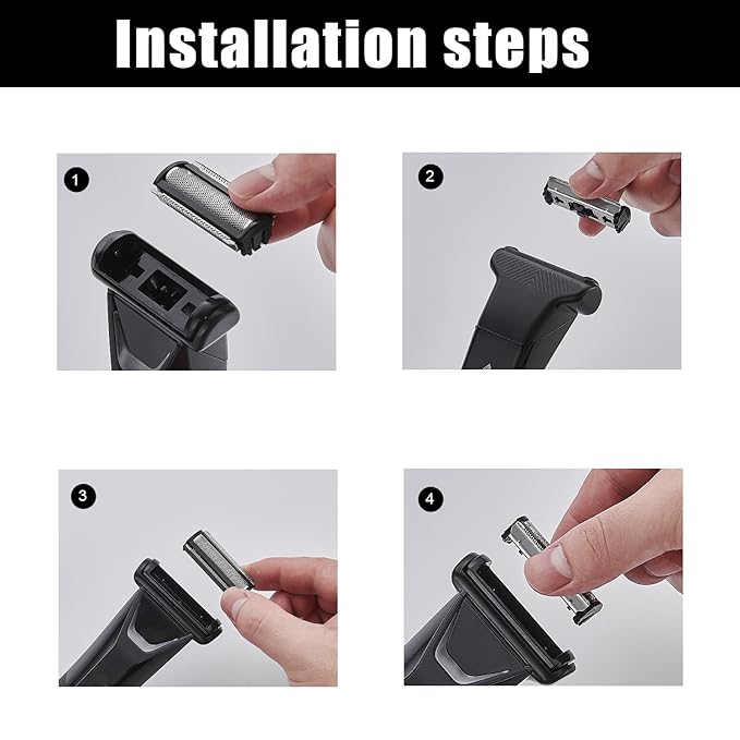 Replacement Foil Blade Compatible with MANSCAPED The Lawn Mower 5.0 Ultra Hair Trimmer,Stainless Steel Groin Hair Foil Shaver Head for Close Body Hair Grooming,2 Pack