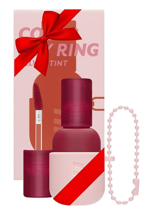 I'M MEME Lip Stain - Color Key Ring Velvet Tint - Gift, Highly-pigmented, Long Lasting, Travel-Friendly, Velvet Finish, 06 Berry Pink, 2.8 g