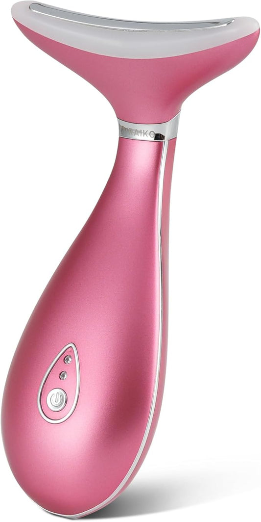 Lily Neck Face Massager, Face Sculpting Tool, 3-in-1 Facial Device with Thermal, Triple Action Care, for Enhanced Absorption Radiance Contouring Elasticity and Lymphatic Drainage (No Stand)