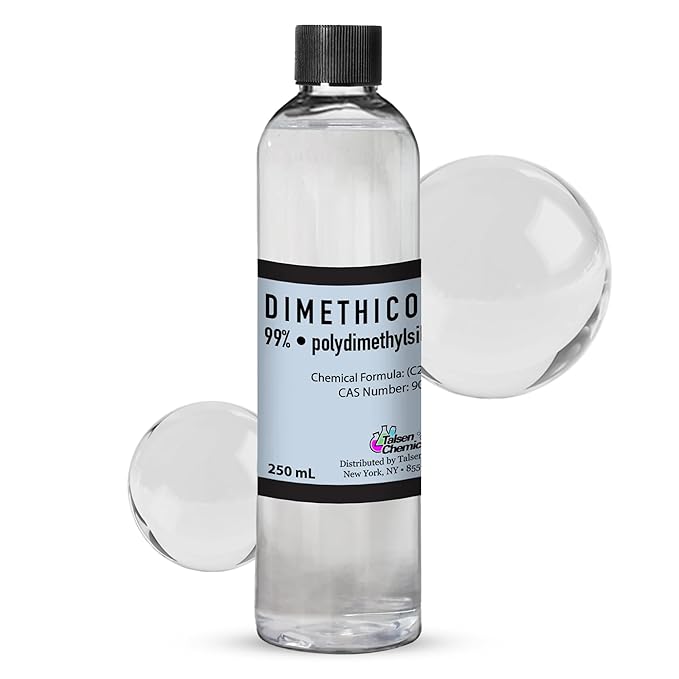 Dimethicone Oil Pure (250 mL / 8.45 Fl Oz) DIY Pure Dimethicone Cosmetic Grade Skin Moisturizer and Head Lice Treatment, Liquid Silicone for, Gun Oil