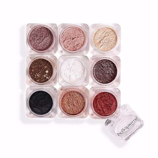 bellapierre Shimmer Powder 9 Stack | Paraben Free Eyeshadow | Vegan & Cruelty Free Eye Makeup - 9 Count - Bella