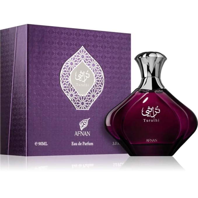 Afnan Turathi Purple Eau de Parfum for Women, 3.0 Fl. Oz