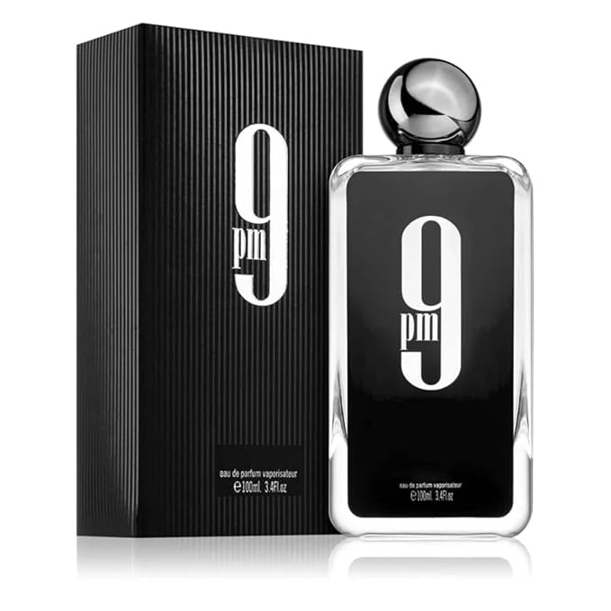 Afnan 9 Pm Eau De Parfum Spray for Men, 3.4 Ounce